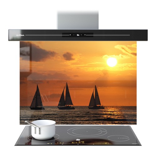 Kitchen glass splashback - kitchen,