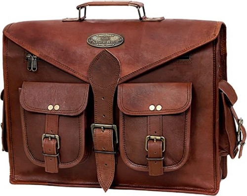 Vintage leather messenger - vintage,