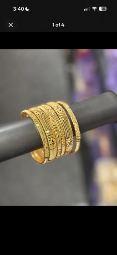 22k gold plated bangles - 22k, 6