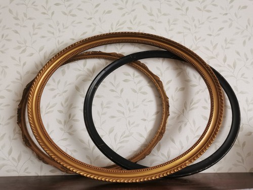 Large antique oval picture - antique,