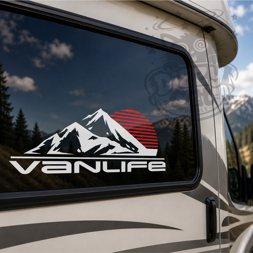 Vanlife mountain sunset - vanlife,