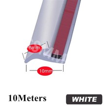 10M Car Rubber Sealing Strip Seal Weatherstrip Edge Trim Slanted T-Type White