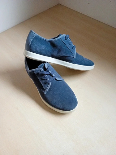 Ecco blue suede shoes - ecco, mens