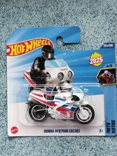 Hot Wheels H5M 224 HONDA VFR750R (RC30) bike white 2025 224/250 CaseM New Cast'