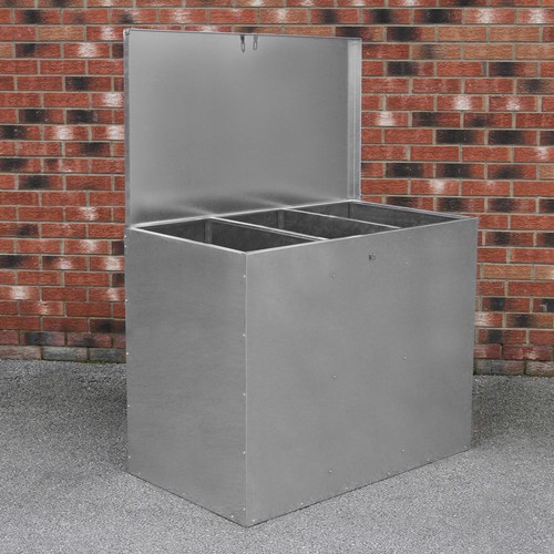 Galvanised feed bins - galvanised,