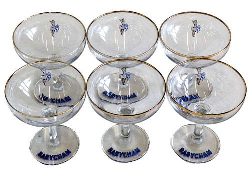 Vintage babycham glasses with - babycham,