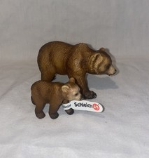 Schleich - Grizzly Bear Mom & Baby - retired - 2003 - Rare