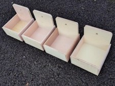 Four x Canary Pans  5" x  5" x  5" breeding cages nesting boxes aviary