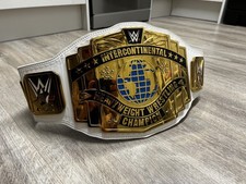 WWE 2014 Official White Intercontinental Championship Replica (Metal) Title Belt