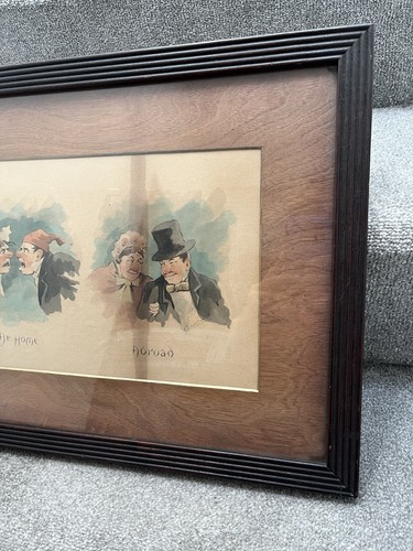 Antique old original cartoon - old,