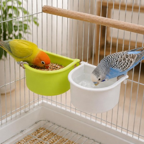 2pcs bird cage food - cage, water