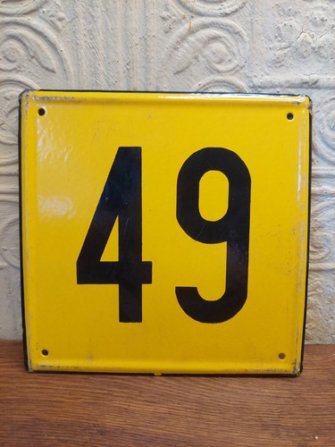 Vintage french yellow - yellow, enamel