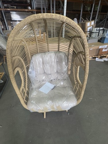 Rotating rattan egg chair - rattan,