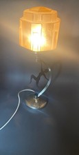 Art Deco Chrome Lady Lamp With