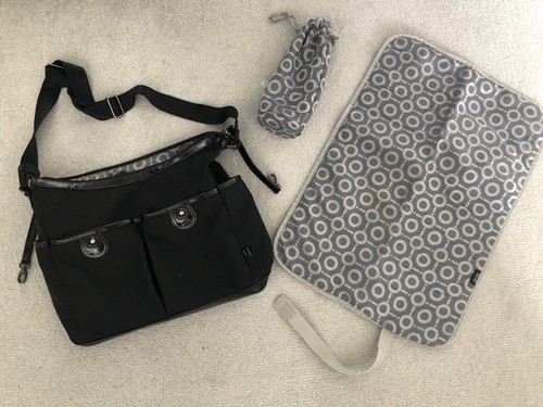 Black oioi australia nappy bag - nappy,