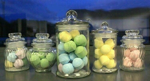 Glass candy jar - jar, with