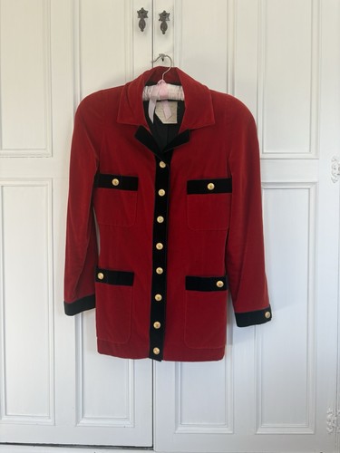 Rare chanel red velvet - red,