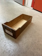 Vintage Oak Single Library Index Drawer / Storage / ( 3 Available )