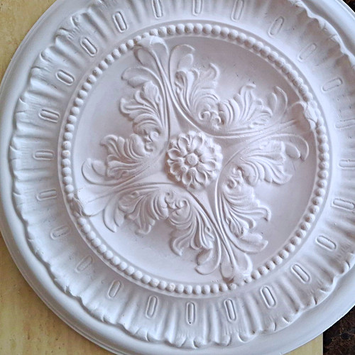 Plaster ceiling rose - plaster,