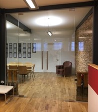 DOUBLE GLASS DOORS for Glass Office Partition System 10mm Toughened Glass