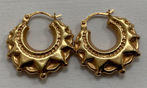 9ct gold creole - 9ct, hoop