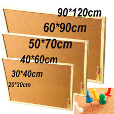 NATURAL CORK PIN NOTICE BOARD - OFFICE MEMO SCHOOL WITH FREE PUSH PIN BOARD UK