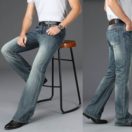 Men flared jeans retro - jeans,