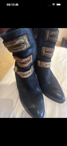 Russell and bromley black - and,