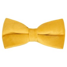 Luxury Mustard Yellow Velvet Bow Tie