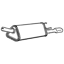 Exhaust Tail Pipe With Back Box for Vauxhall Corsa 1.6 i 16V X16XE 1994-2000