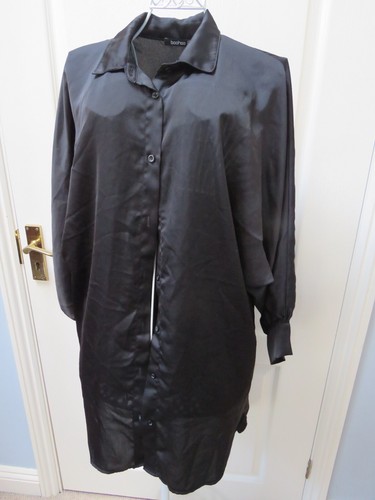 Boohoo satin blouse top - satin,