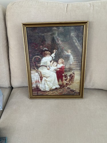 Antique painting framed - painting,