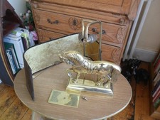 Vintage Brass Horse Table Lamp