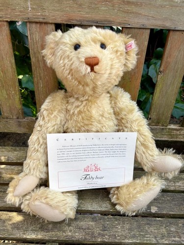 Steiff teddy bear - old, gold