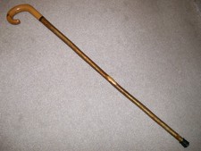 Beautiful New Craftsman Hand Made Crook Handle Walking Stick Hazel Shank 40W