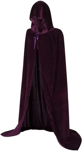 Purple cloak with - cloak, hood