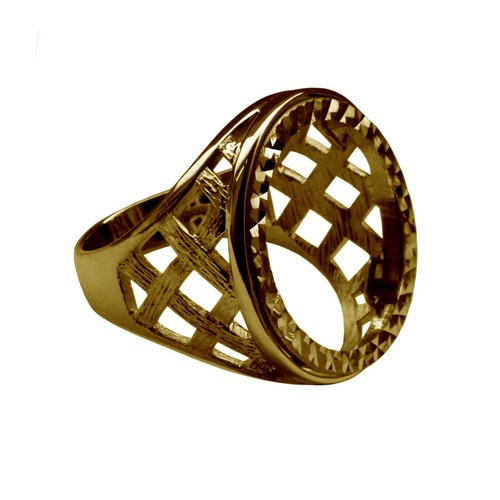 Half sovereign ring mount - mount, 9ct