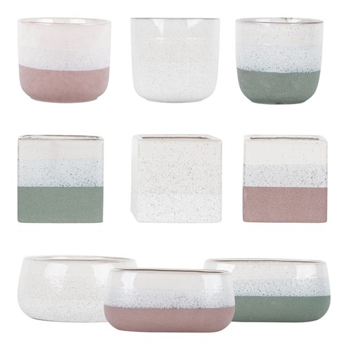 Ceramic speckled plant pot - ceramic,