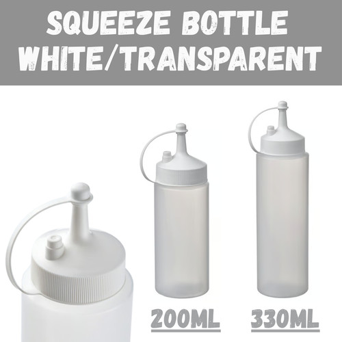 Clear plastic squeeze - clear, sauce