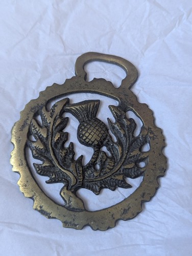 Vintage brass scottish thistle - scottish,