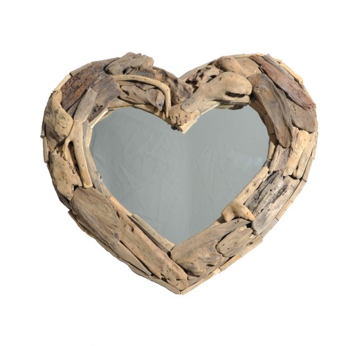 45cm driftwood wall mirror - 45cm,