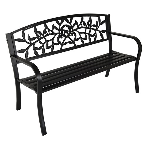 Seater metal garden bench - garden,