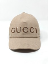 Gucci Mens Cap Beige Logo