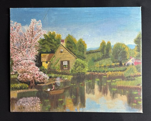 Vintage original signed oil - signed,