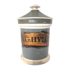 Antique Apothecary Jar Sage