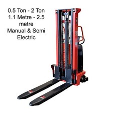 Manual / Semi Electric Hydraulic Lifting Pallet Stacker WarehouseTruck 0.5T - 2T