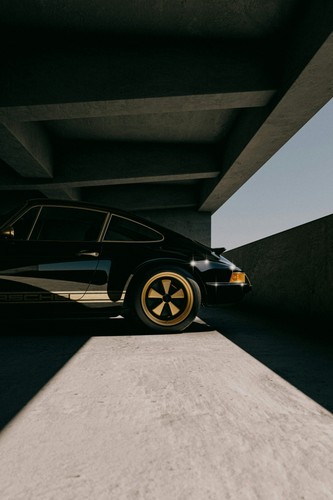 Classic black porsche 911 - black,