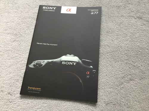 Sony a77 brochure - sony,