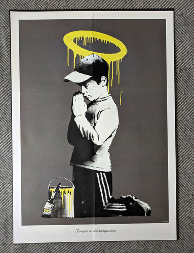 Banksy forgive our - banksy,