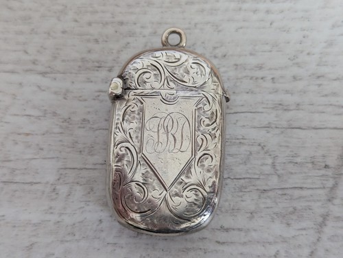 Antique silver vesta - antique,